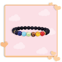 Bracelet 7 chakras anti stress de guérison 