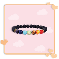 Bracelet 7 chakras anti stress de guérison