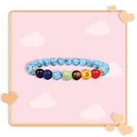 Bracelet 7 chakras anti stress de guérison 