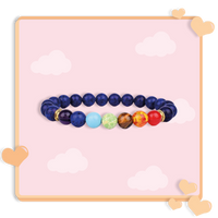 Bracelet 7 chakras anti stress de guérison 