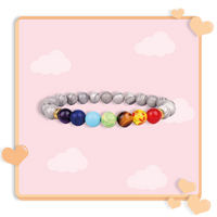 Bracelet 7 chakras anti stress de guérison 