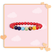 Bracelet 7 chakras anti stress de guérison 