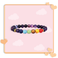 Bracelet 7 chakras anti stress de guérison