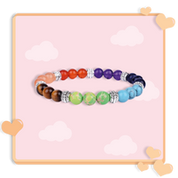 Bracelet 7 chakras anti stress de guérison 