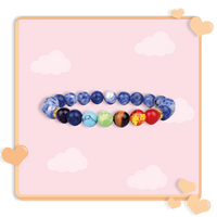 Bracelet 7 chakras anti stress de guérison