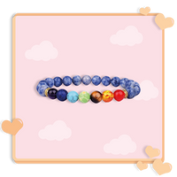 Bracelet 7 chakras anti stress de guérison 