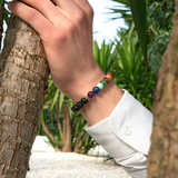 Bracelet 7 chakras anti stress de guérison "Mattew" - Aigue-Marine